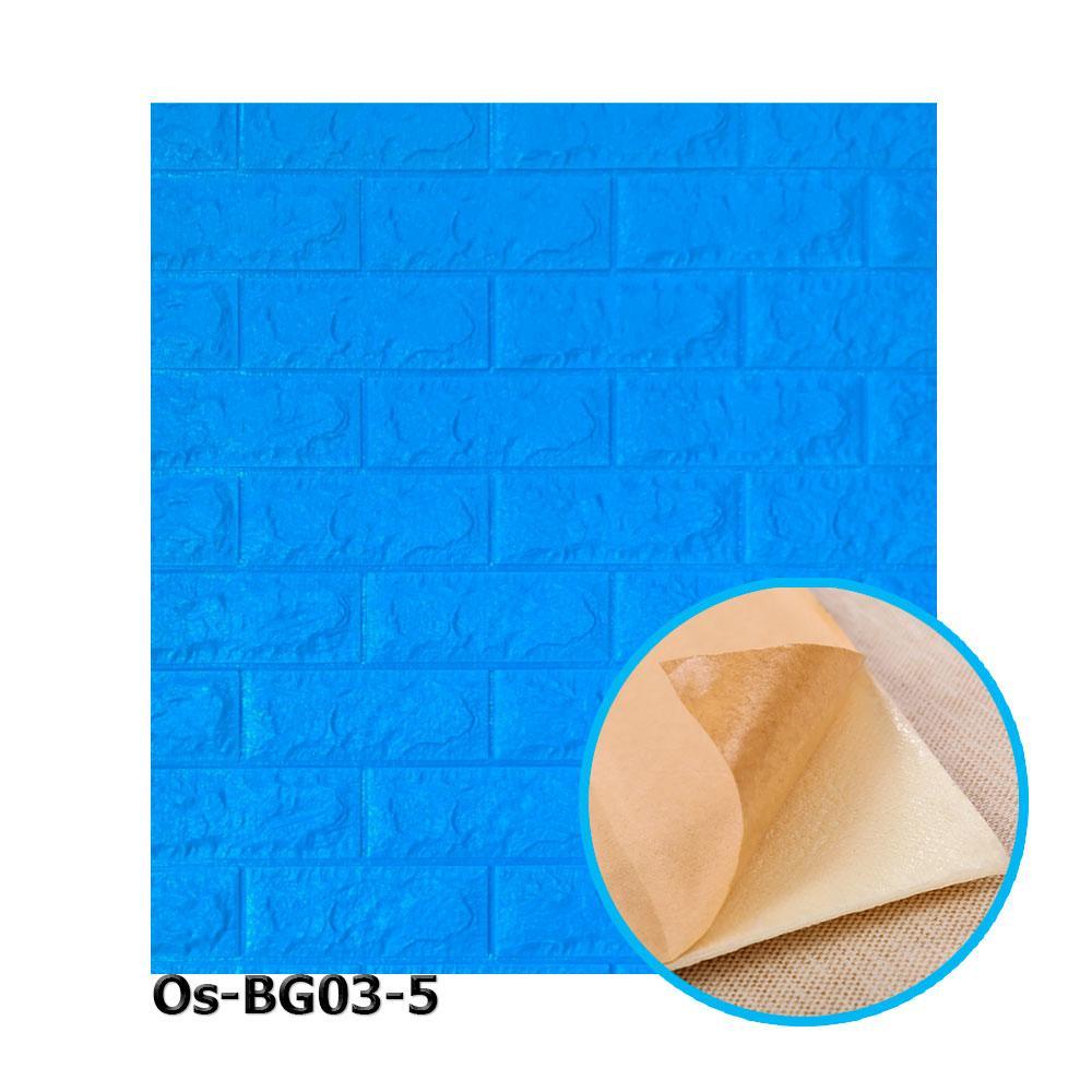 03-5 Панель стеновая 3D 700х770х5мм СИНИЙ 03 (кирпич) Os-BG03-5 (5 миллиметровый)