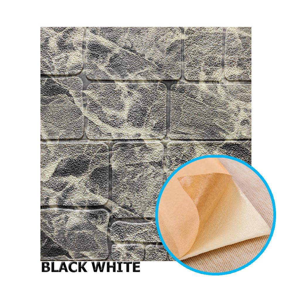 154 Панель стеновая CULTURAL STONE F (культурный камень) 700х700х7мм BLACK WHITE (чёрно-белый)