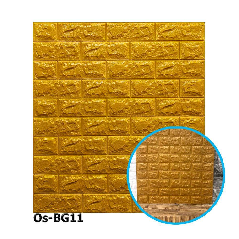 11 Панель стеновая 3D 700х770х7мм ЗОЛОТО 11 (кирпич) Os-BG11