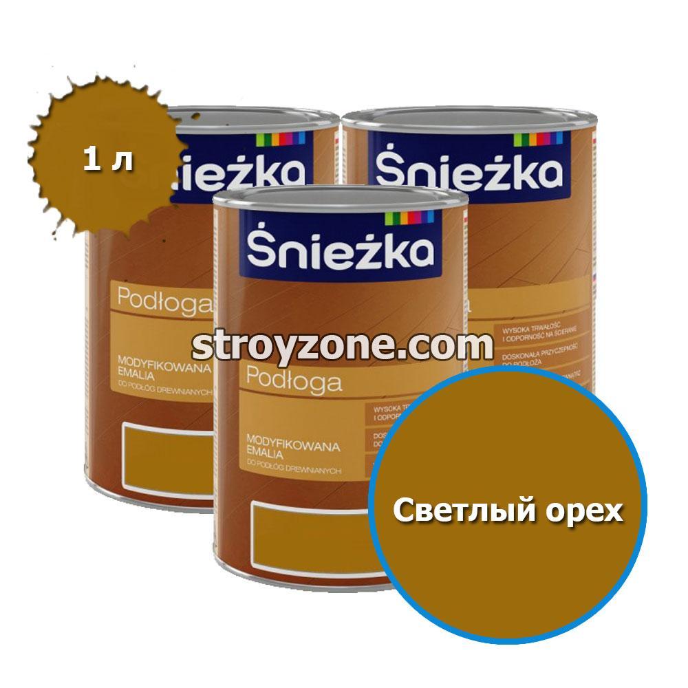 Sniezka Р01 Для пола, модифицированная эмаль для деревянных полов, светлый орех, 1 л.
