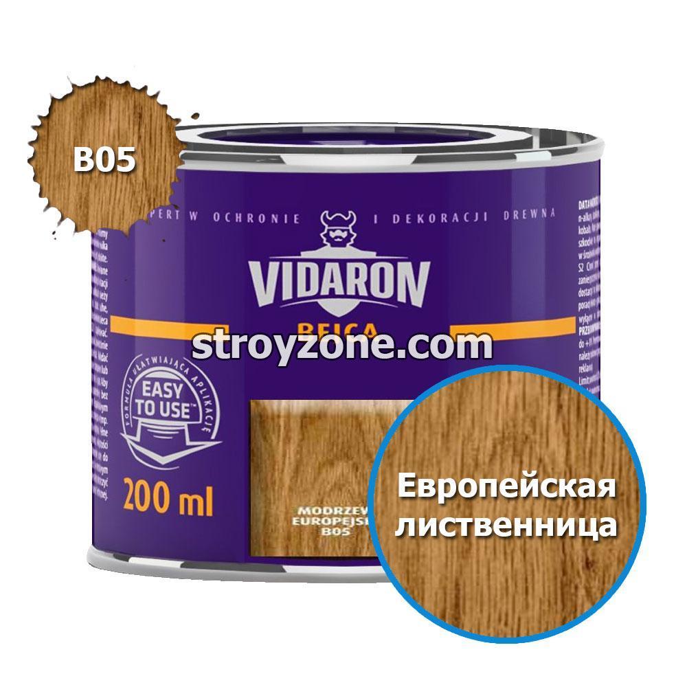 Vidaron Бейц для древесины (Европейская лиственница) B05, 200 мл.