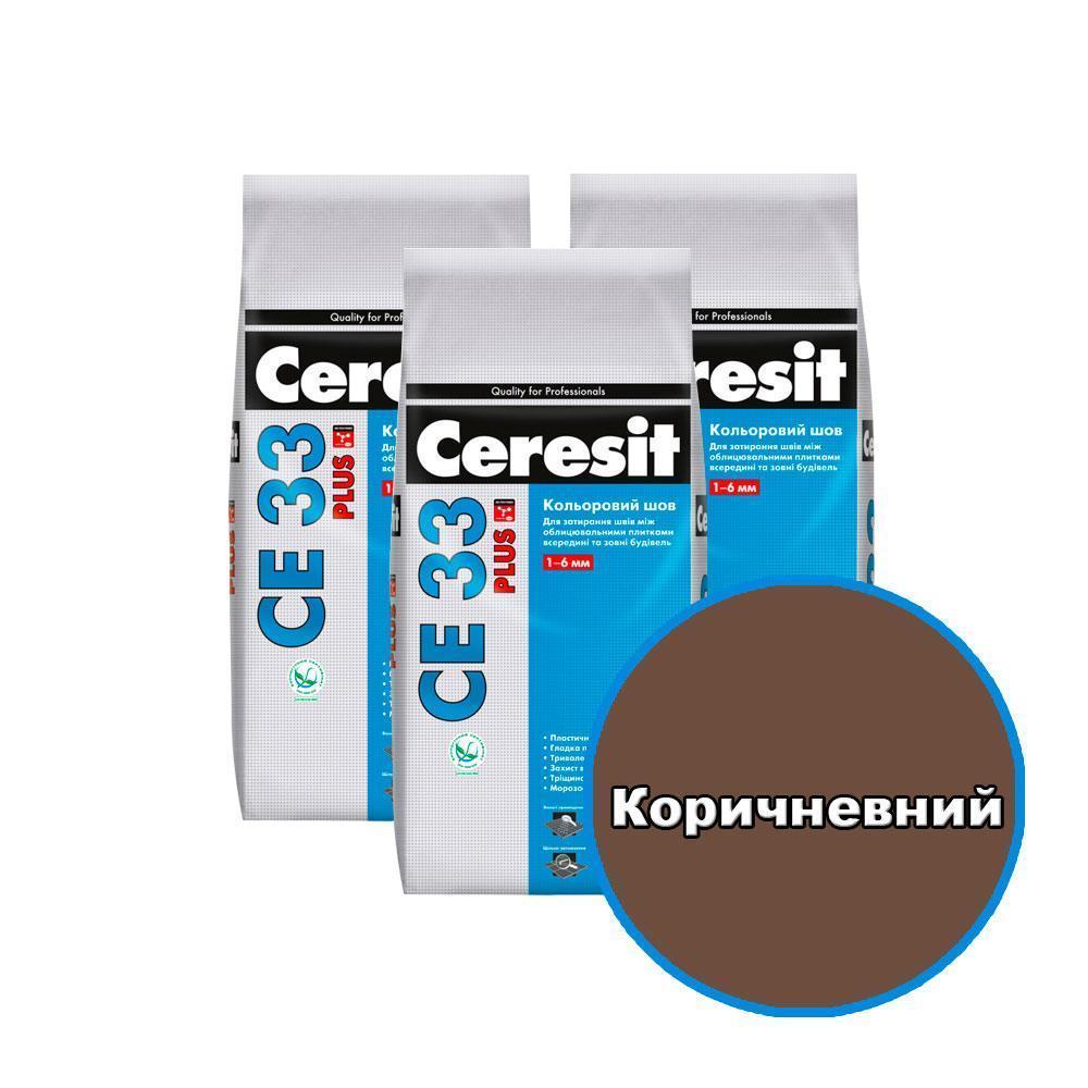 Ceresit СЕ 33 Plus Цветной шов 1-6 мм (130 Коричневний), 2 кг.