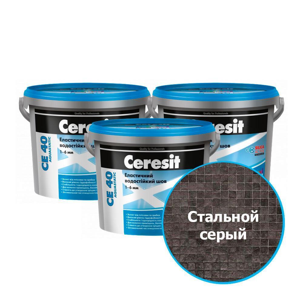 Ceresit СЕ 40 Цветной шов водост. (111 Стальной серый), 2 кг.