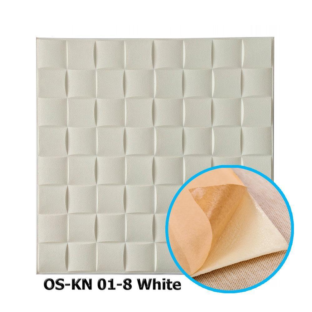 176 Панель стеновая 3D 700х700х8мм OS-KN 01-8 White