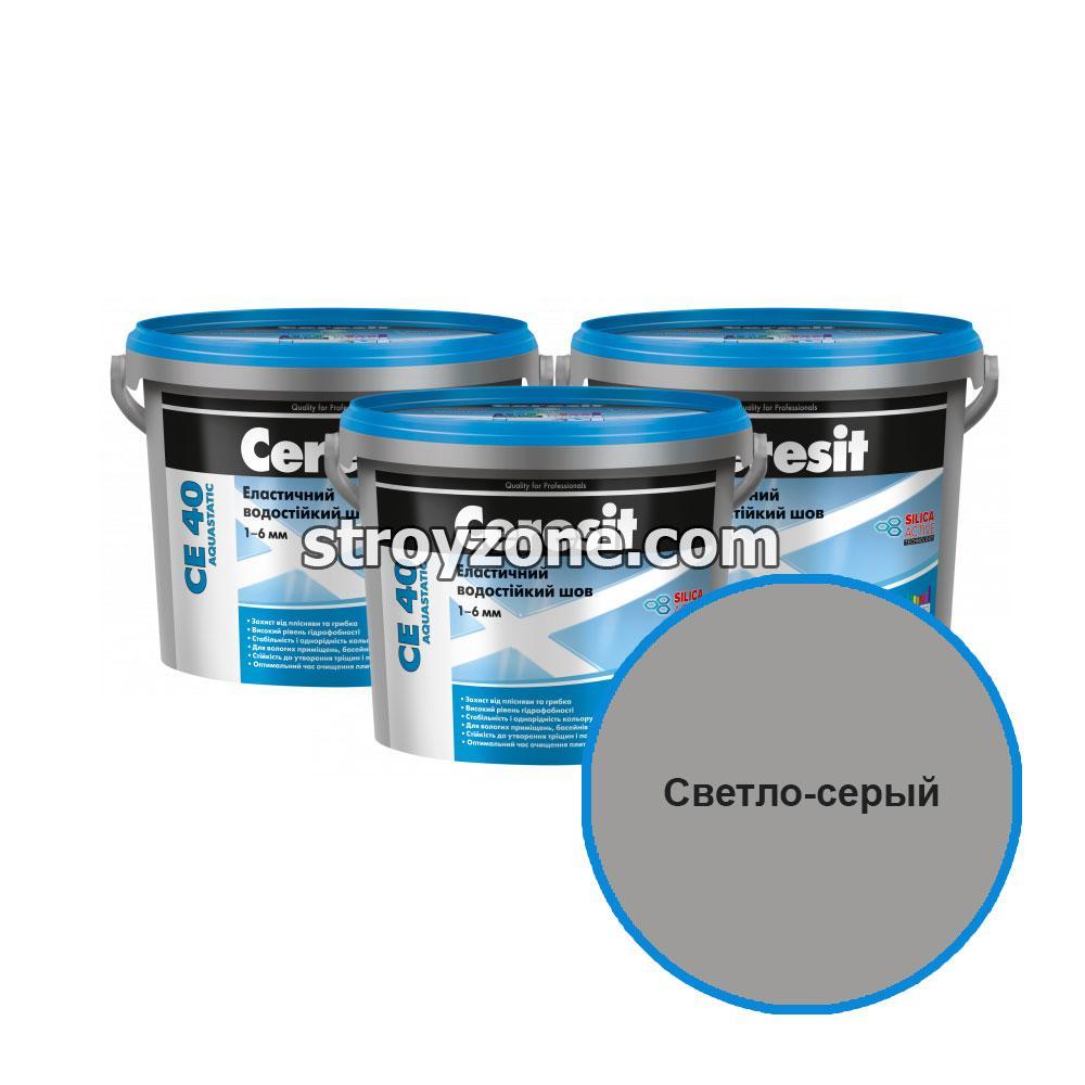 Ceresit СЕ 40 Цветной шов водост. (Св. серый), 2 кг.