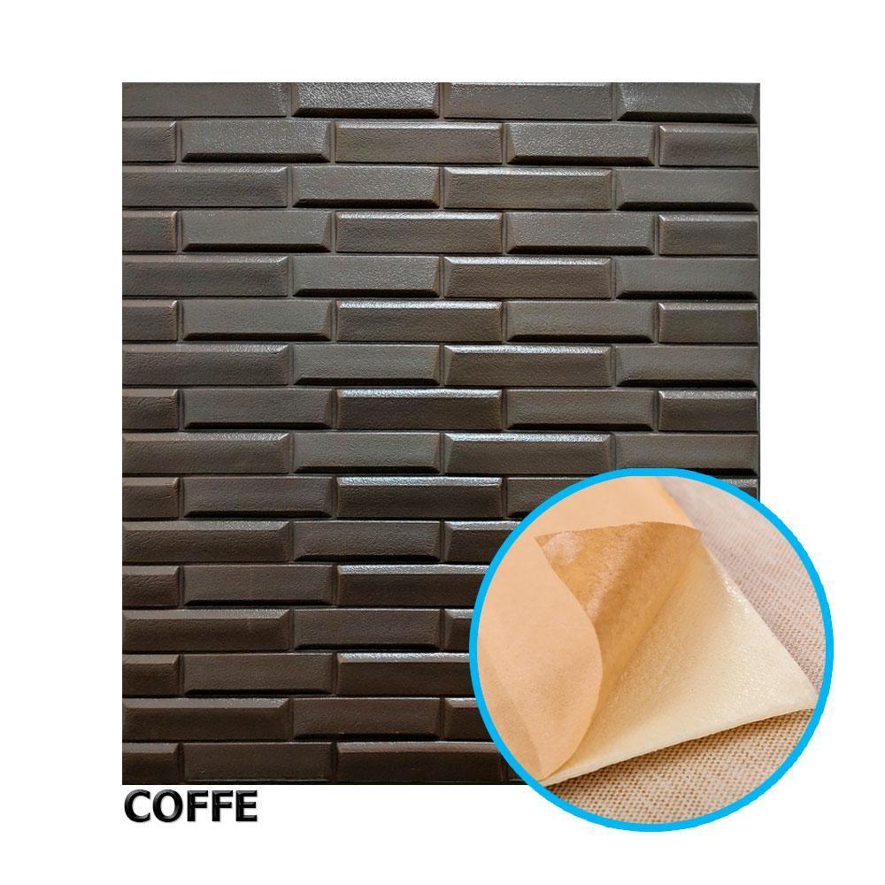 35 Панель стеновая OBLIQUE BRICKS (Облицовый кирпич) 700*770*7mm COFFE