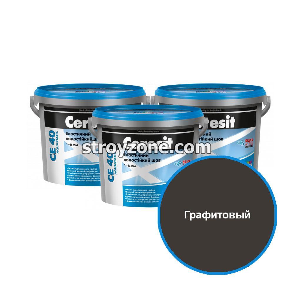 Ceresit СЕ 40 Цветной шов водост. (Графитовый), 2 кг.