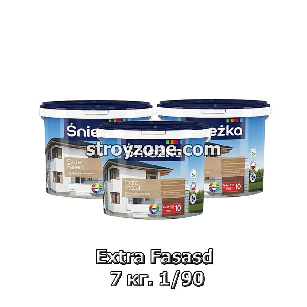 Sniezka Extra Fasasd Акриловая эмульсионная краска для фасадов, 7,0 кг. 1/90
