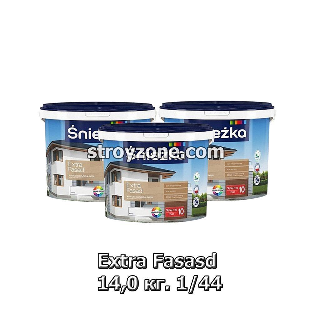 Sniezka Extra Fasasd Акриловая эмульсионная краска для фасадов, 14,0 кг. 1/44