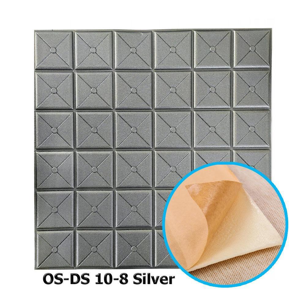 177 Панель стеновая 3D 700х700х8мм OS-DS 10-8 Silver