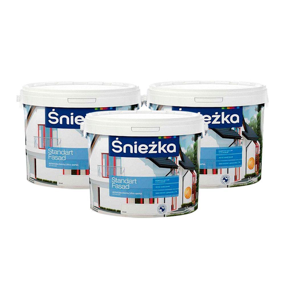 Sniezka Standart Fasasd Акриловая эмульсионная краска для фасадов, 20,0 кг. 1/44
