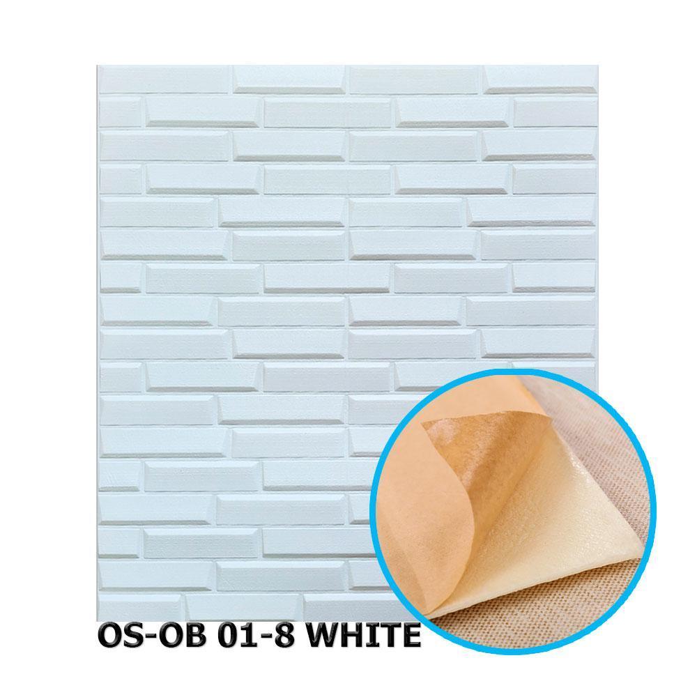 31 Панель стеновая 3D 700х770х8мм OS-OB 01-8 WHITE