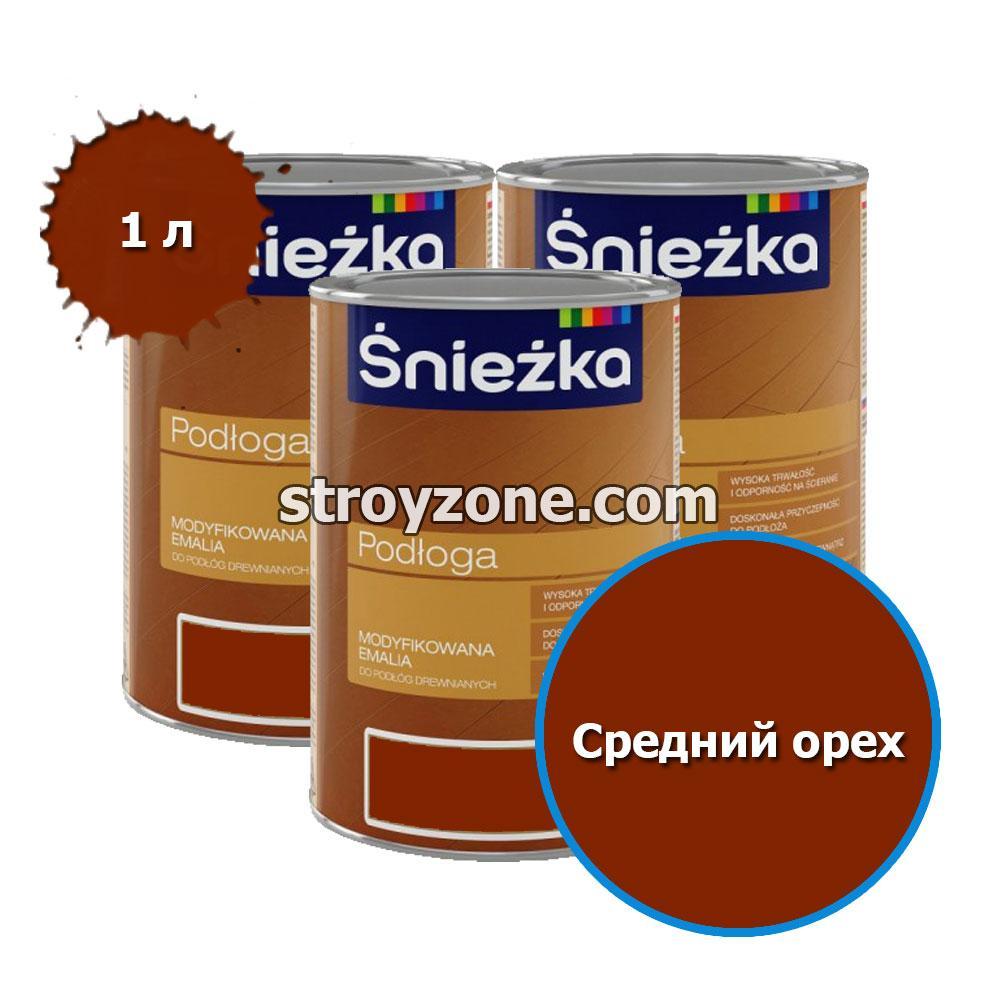 Sniezka Р02 Для пола, модифицированная эмаль для деревянных полов, средний орех, 1 л.