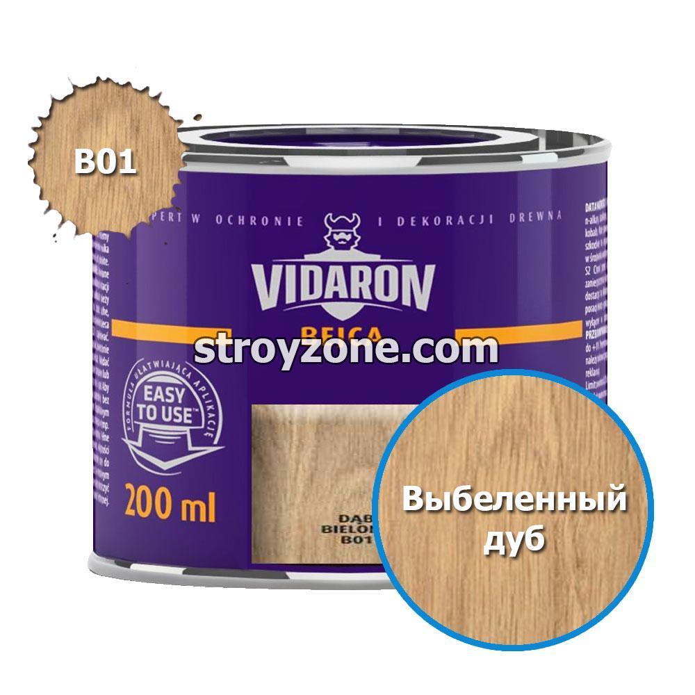 Vidaron Бейц для древесины (Выбеленный дуб) B01, 200 мл.