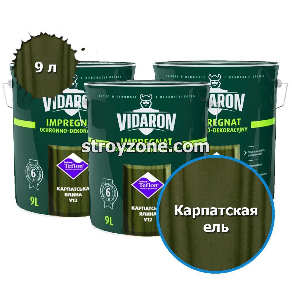 Vidaron Импрегнат защитно-декоративное средство для древесины (карпатская ель) V12, 9 л.