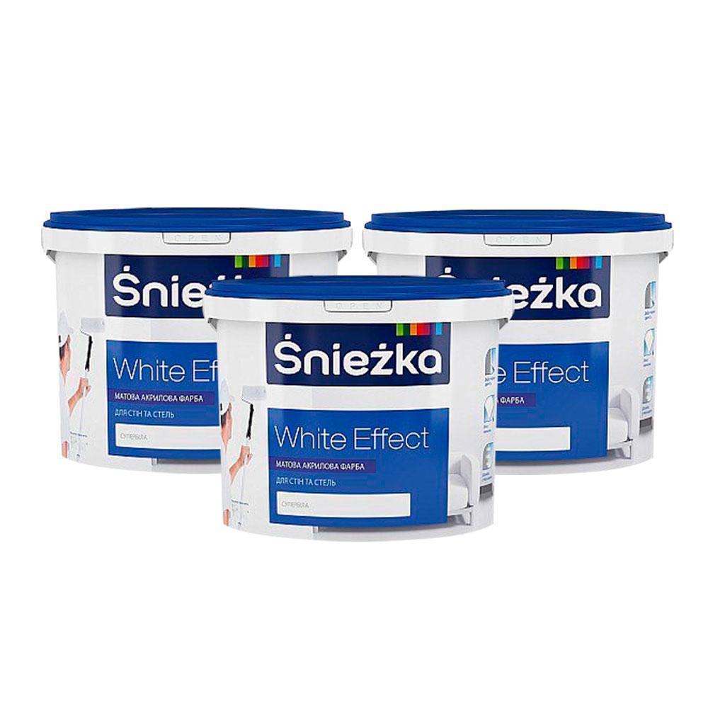 Sniezka White Effect Матовая акриловая краска, 4,2 кг.
