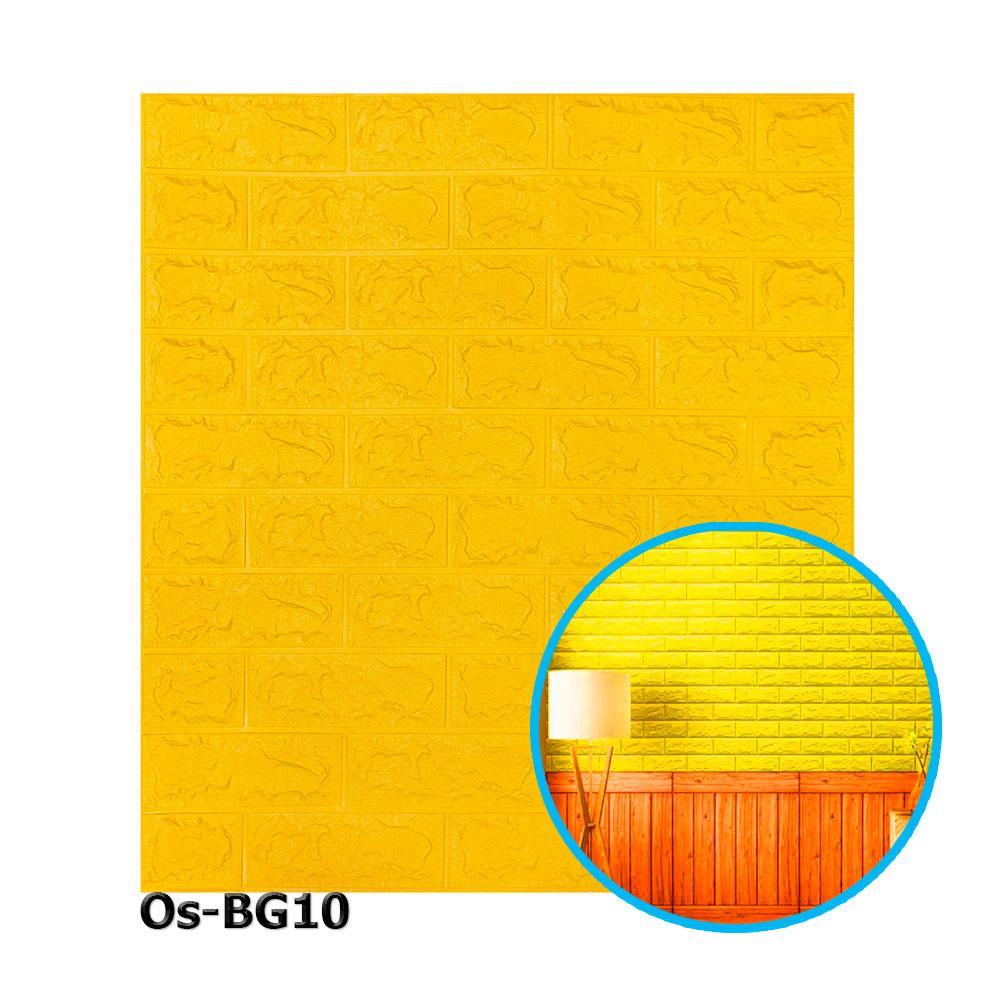 10 Панель стеновая 3D 700х770х7мм ЖЕЛТЫЙ 10 (кирпич) Os-BG10