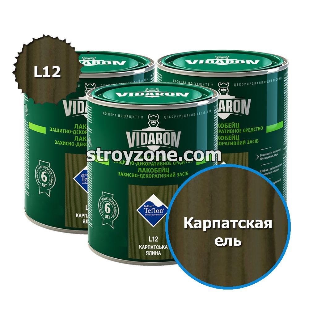 Vidaron Лакобейц защитно-декоративное средство для древесины (карпатьска ель) L12, 750 мл.